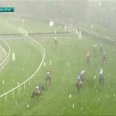 Hailstorm Chaos! Horses and Jockeys Flee as 'Golf Ball' Ice Chunks Pummel French Race