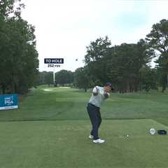 Unbelievable moment Si Woo Kim hits longest hole-in-one in major history at USPGA Championship then ..