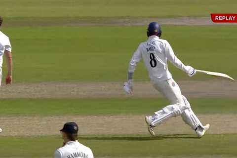 ‘I wonder if that’s has to be reported’ – Moment cricketer drops his PHONE while taking a run..