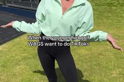 Jena Sims steals the show at The Open with viral TikTok dance with the ‘younger hot golf Wags’