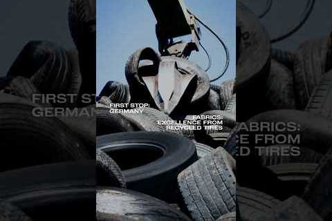 Explore the elegance of European craftsmanship with fabrics derived from recycled tyres. #Ferrari
