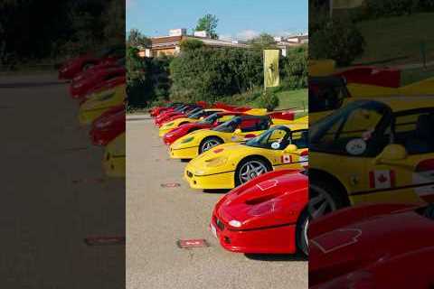 The #FerrariF50 squad has hit the road for the #FerrariLegacyTour. #FerrariSupercars #Ferrari