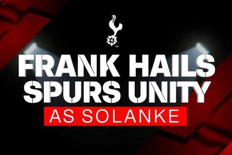 Frank hails Spurs unity as Solanke sparks comeback